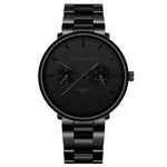 Luxury Quartz Men Watches Blue Pointer Casual Fashion Stainless Steel Strap Clock Gift Business WristWatch Relogio Masculino